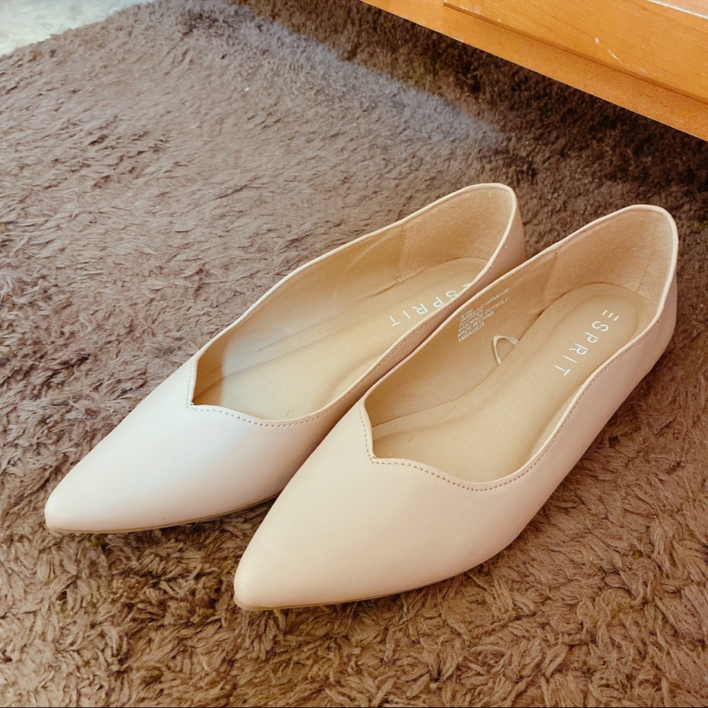 Nude Pointy Flats Esprit- Size 8.5